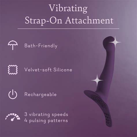 Vibrating Strap-On Attachment Silicone Double Pleasure Strap-On Insertable Length: 5.75 in./14.5 cm. Insertable Girth: 4.5in./11.5 cm.