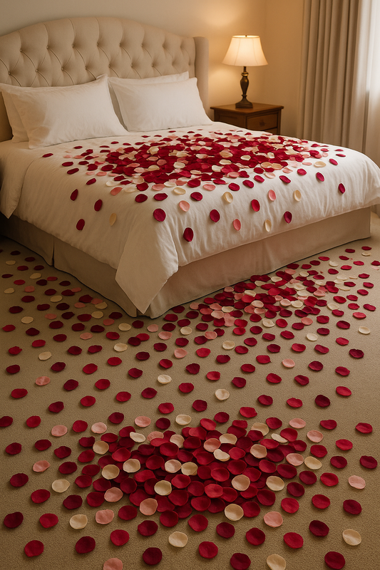 Pétalos Satinados Decorativos | Champagne Romántico